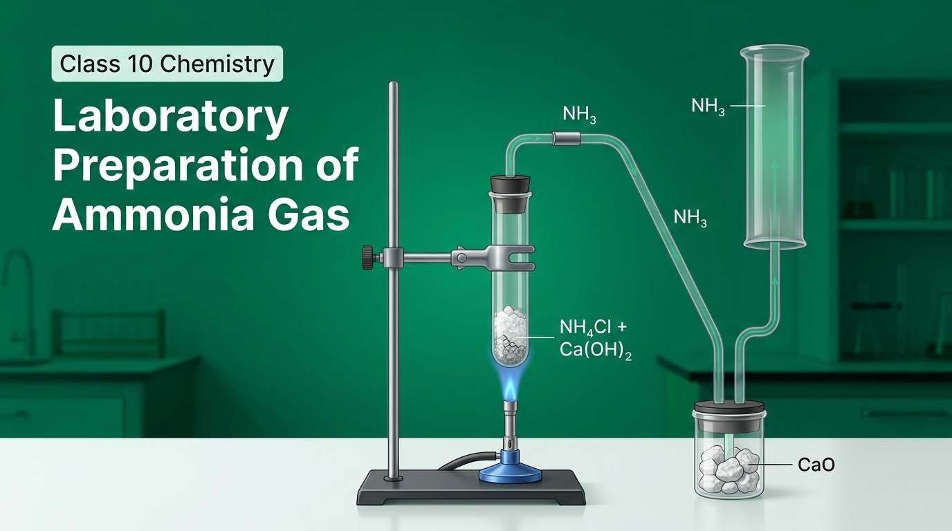 Laboratory Preparation of Ammonia Gas – Class 10 Chemistry Notes & Questions – Chemistry, Ammonia Gas blog by Hupen